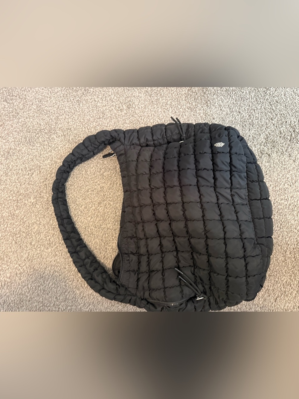 FP Movement by Free People Black Quilted Puffer Shoulder Tote